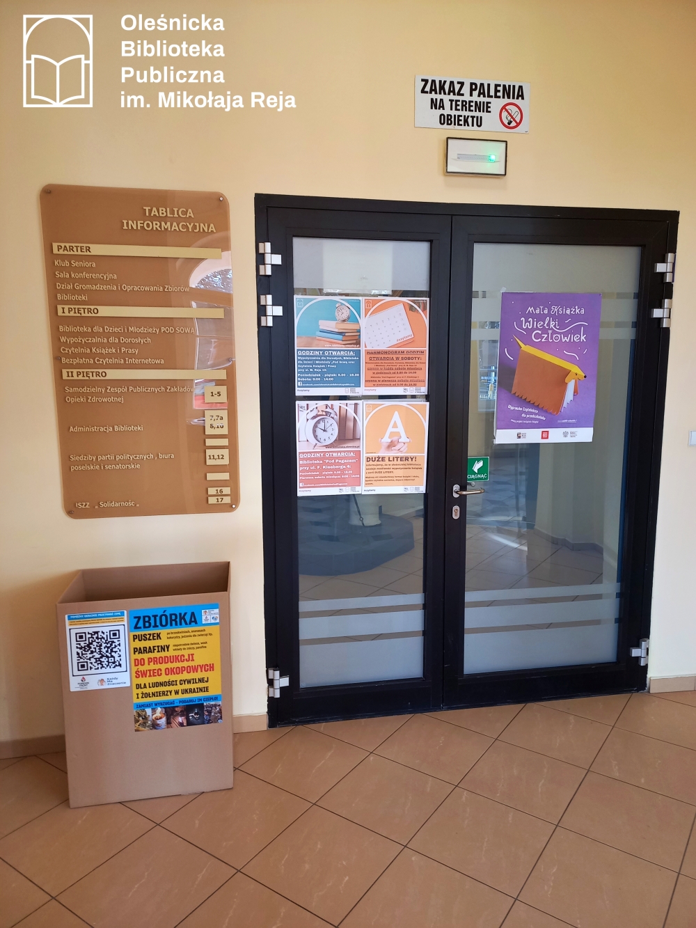 Karton organizatorów na zbiórkę puszek i parafiny